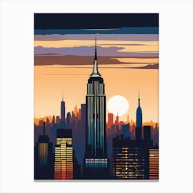 New York City Skyline vector art Canvas Print