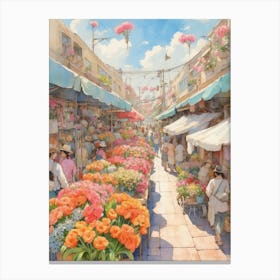 Flower Market 1 Canvas Print