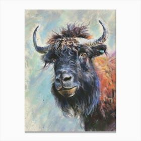 Yak Pastel Watercolour 2 Canvas Print