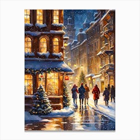 Christmas In The City Canvas Print