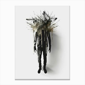 Man With A Head Full Of Paint Canvas Print