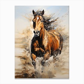 A Horse Painting In The Style Of Acrylic Painting 3 Canvas Print