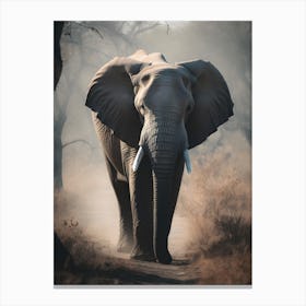 Elephant In The Wild Canvas Print