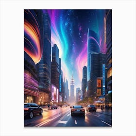 Futuristic City Print Canvas Print