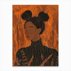 Black Girl In The Forest Canvas Print