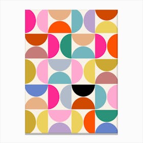 Colorful Geometric Abstract Shapes Canvas Print