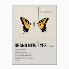 Brand New Eyes Paramore Brand New Eyes 2009 Poster 1 Canvas Print