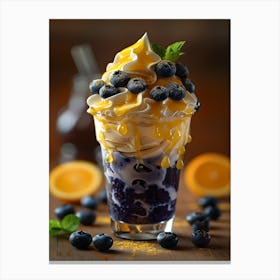 Blueberry Ice Cream Canvas Print