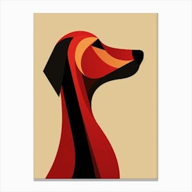 Dog Minimalist Abstract 7 Canvas Print