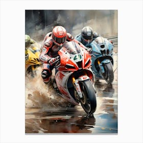 Motorcycle Racers Canvas Print