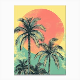 Vintage Palm Trees Canvas Print