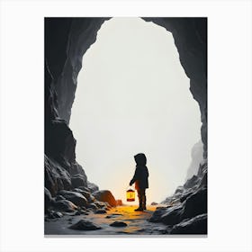 Child In A Cave Canvas Print