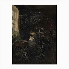 Girl At The Window Canvas Print