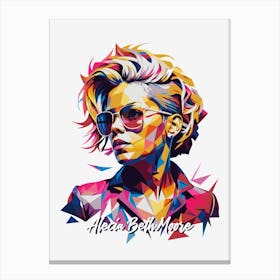 Alecia Beth Moore Pink 02 Portrait Music WPAP Pop Art Canvas Print