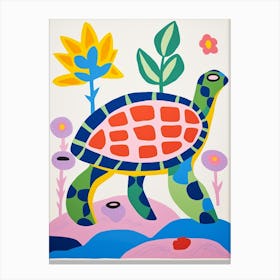Colourful Kids Animal Art Sea Turtle Canvas Print