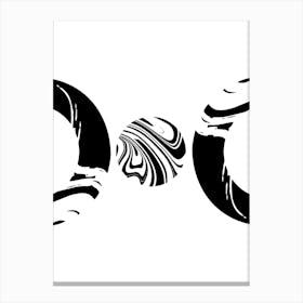 Abstract Black And White 1 Canvas Print