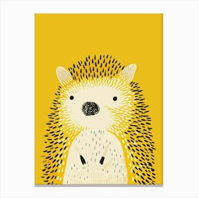 Yellow Hedgehog 4 Canvas Print