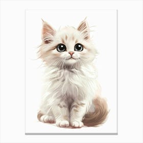Ragdoll Cat Clipart Illustration 2 Canvas Print