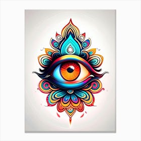 Om Aum, Symbol, Third Eye Tattoo 2 Canvas Print