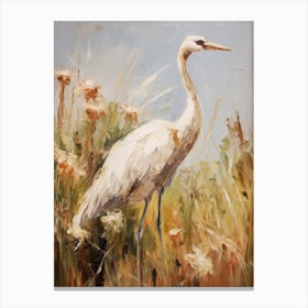 Bird Painting Crane 4 Canvas Print
