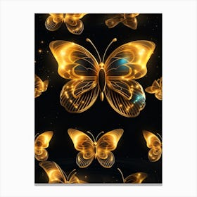 Golden Butterflies 15 Canvas Print