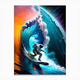 Surfer In Space 1 Canvas Print