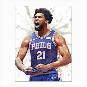 Joel Embiid Philadelphia Sixers 1 Canvas Print