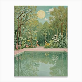 Swimming Pool In The Garden Canvas Print