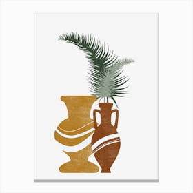 Vases And Palms Canvas Print
