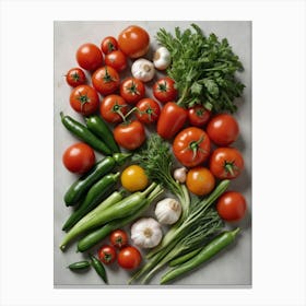 Fresh Vegetables Kitchen Wall Art 5 Canvas Print