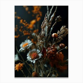 Dried Flowers In A Vase 1 Canvas Print