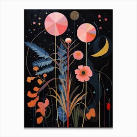 Cosmos 3 Hilma Af Klint Inspired Flower Illustration Canvas Print