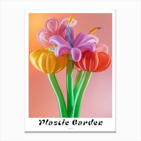 Dreamy Inflatable Flowers Poster Fuchsia 2 Canvas Print