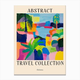 Abstract Travel Collection Poster Bahamas 6 Canvas Print