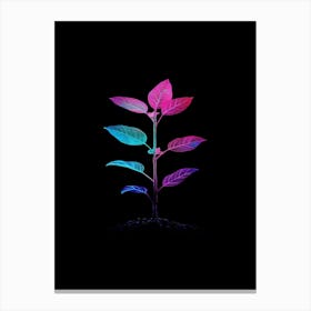 Neon Plant 12 Canvas Print