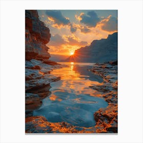 Sunset In The Grand Canyon Canvas Print