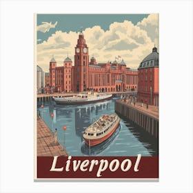 Aihrgdesign A Classic 1960s Travel Poster For Liverpool 3 Canvas Print