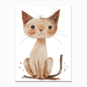Oriental Shorthair Cat Clipart Illustration 3 Canvas Print