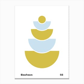 Geometric Bauhaus Poster 58 Canvas Print