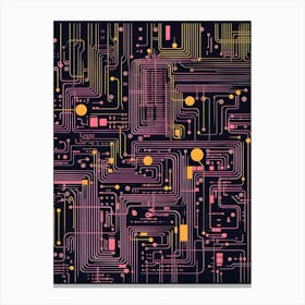 Circuit Board Pattern Canvas Print