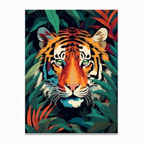 Tiger In The Jungle 1 Canvas Print