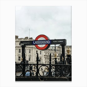 Underground London Tube Travel Art Canvas Print