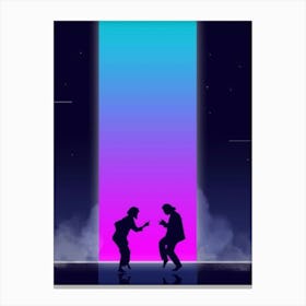 Silhouette Of Dancers Canvas Print