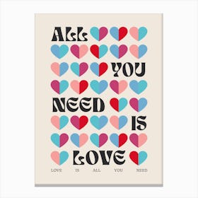 The Beatles All You Need Is Love Canvas Print