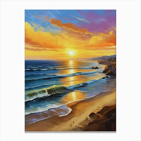 207.Golden sunset,San Francisco,USA. Canvas Print