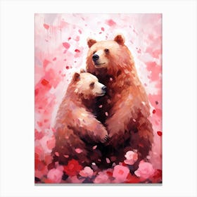 Valentine Bears Canvas Print