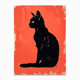 Cat In An Elegant Pose Canvas Print