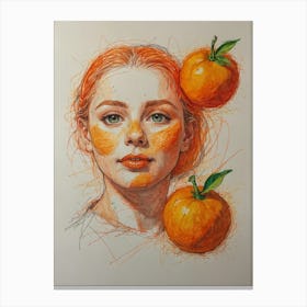 Orange Girl 2 Canvas Print
