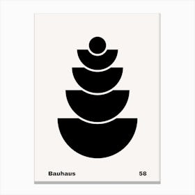 Geometric Bauhaus Poster B&W 58 Canvas Print