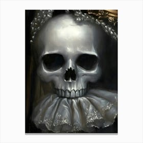 Skull And Pearls Canvas Print